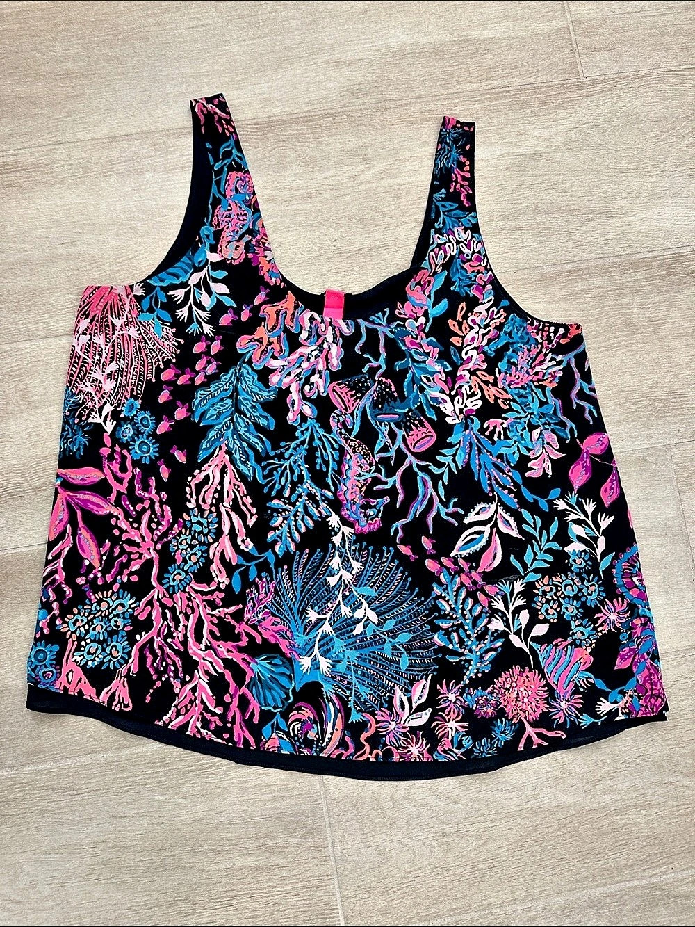 Lilly Pulitzer Florin Reversible Tank Top Black & Pink